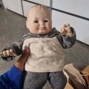 Vitange Adorable Gray and Cream Baby Doll